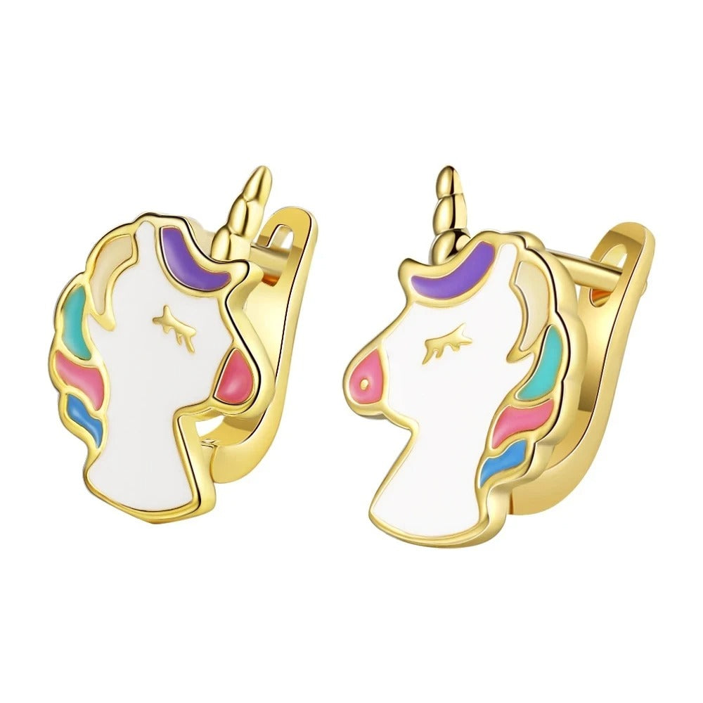 Boucles d’Oreilles Licorne Fille Or
