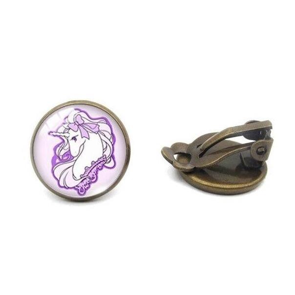 bijoux licorne violet clip