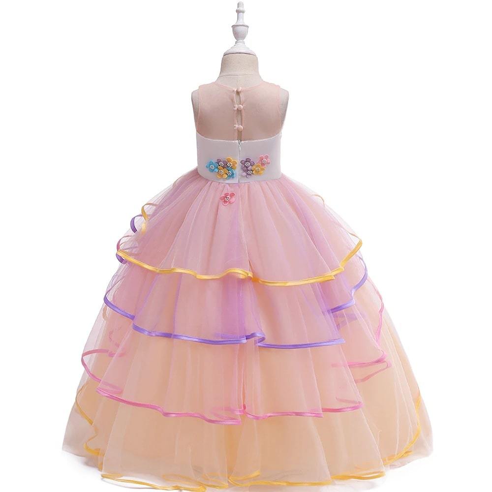 tenue licorne orange pour fille