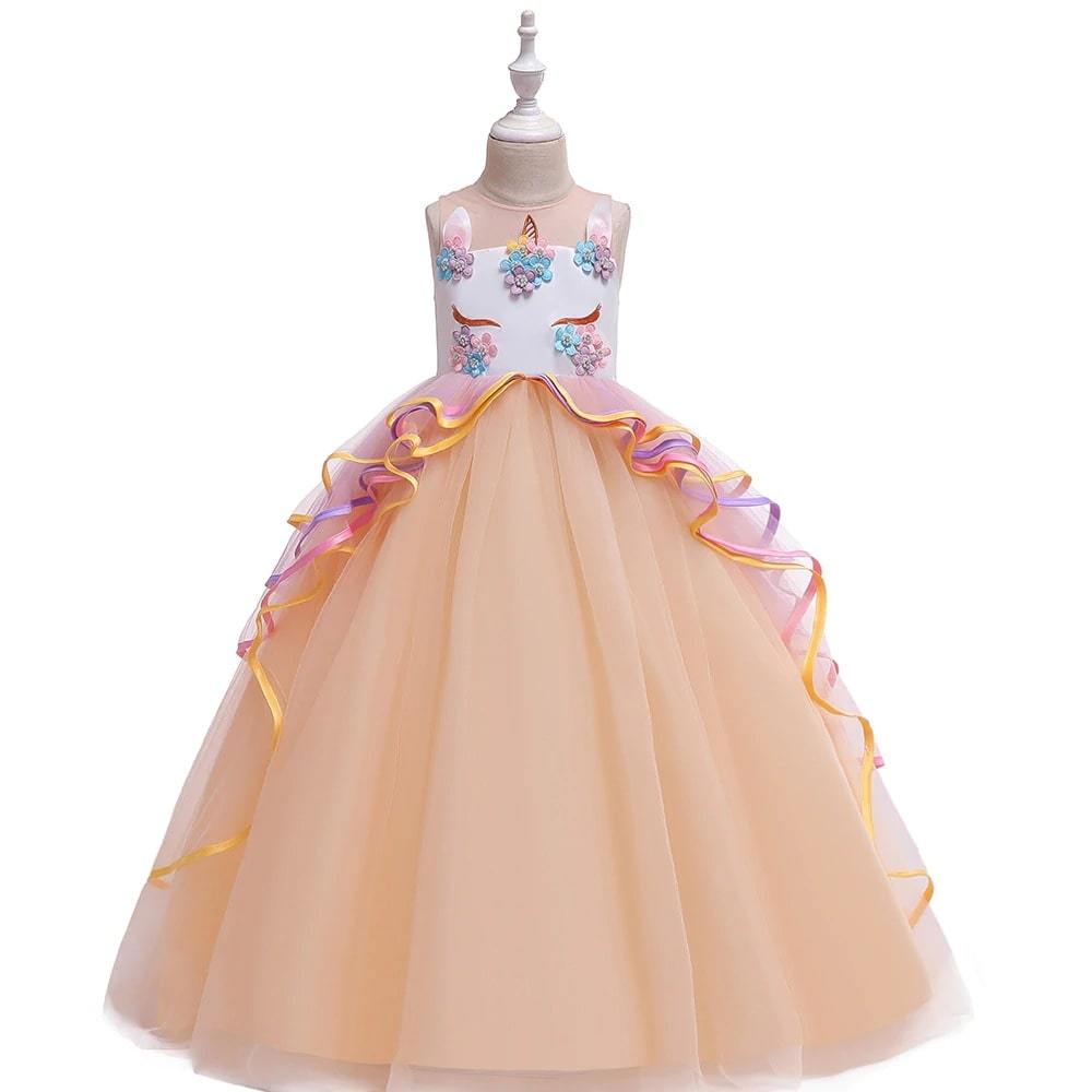 robe princesse licorne orange
