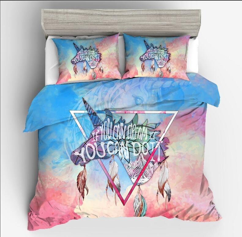 housse de couette licorne attrape-rêves