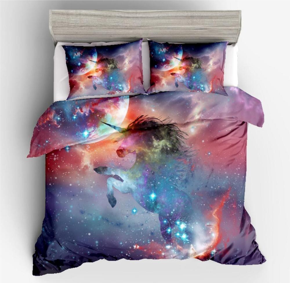 housse de couette licorne créature légendaire