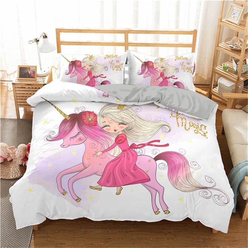 Housse de Couette Licorne La Princesse et la Licorne
