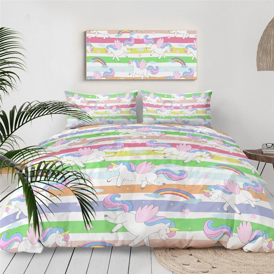 housse de couette licorne enchantée