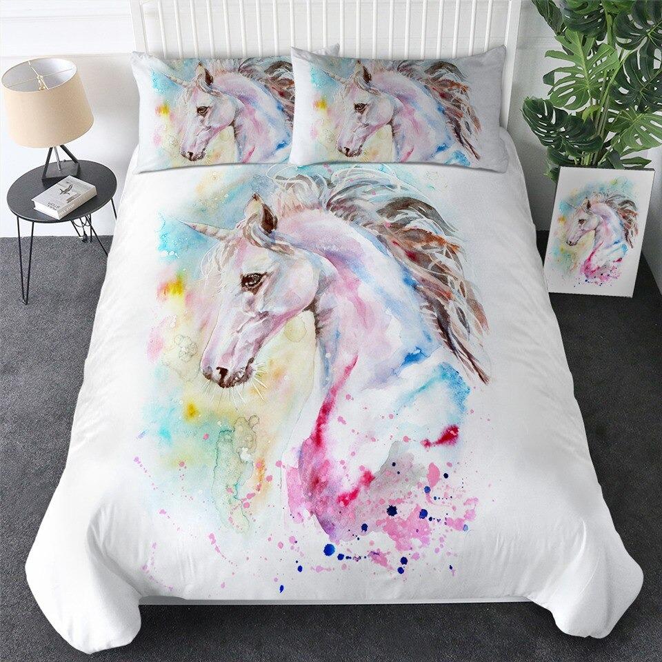 housse de couette licorne peinture