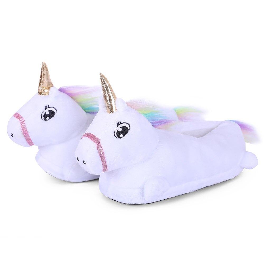 Chausson Licorne Corne Dorée Blanc