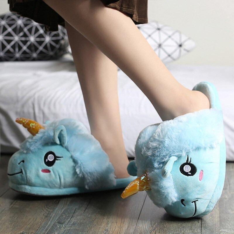 Chaussons confortables licorne