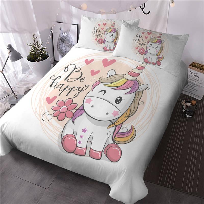 Parure de lit bébé licorne