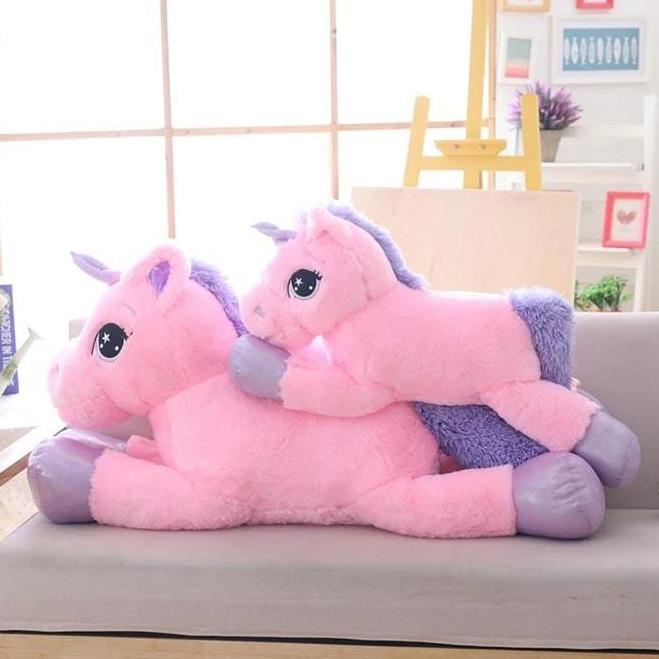 Peluche décorative Licorne Blanche