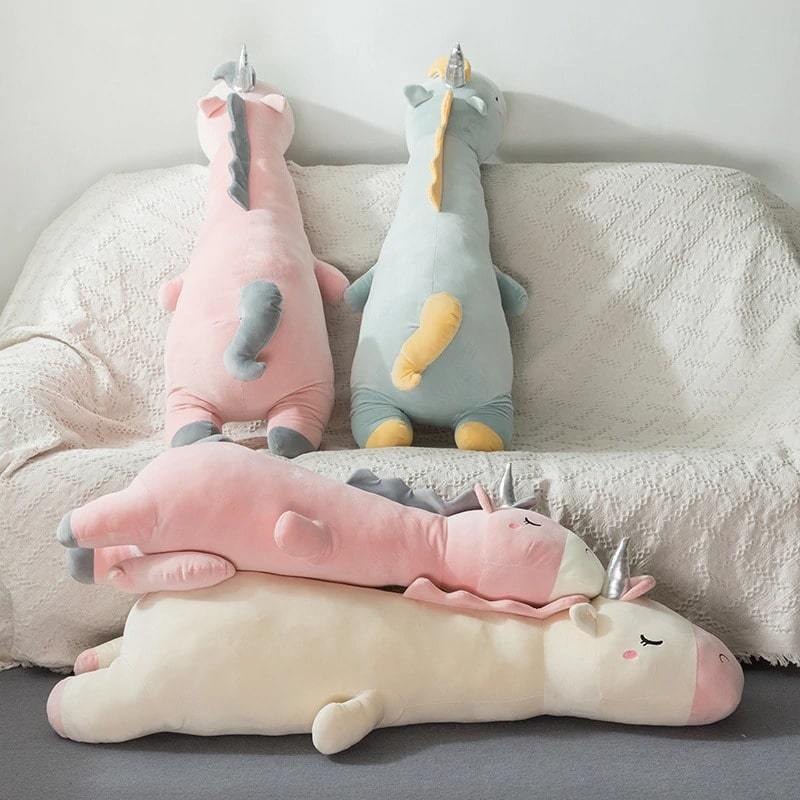 Coussin licorne beige confortable