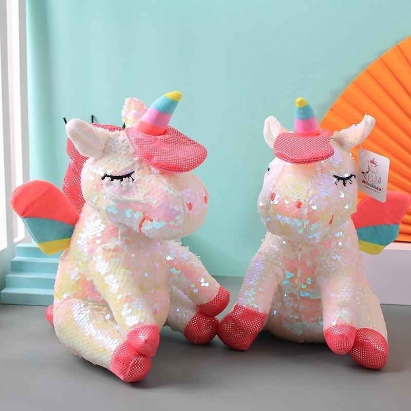 Peluche Licorne Paillette scintillante