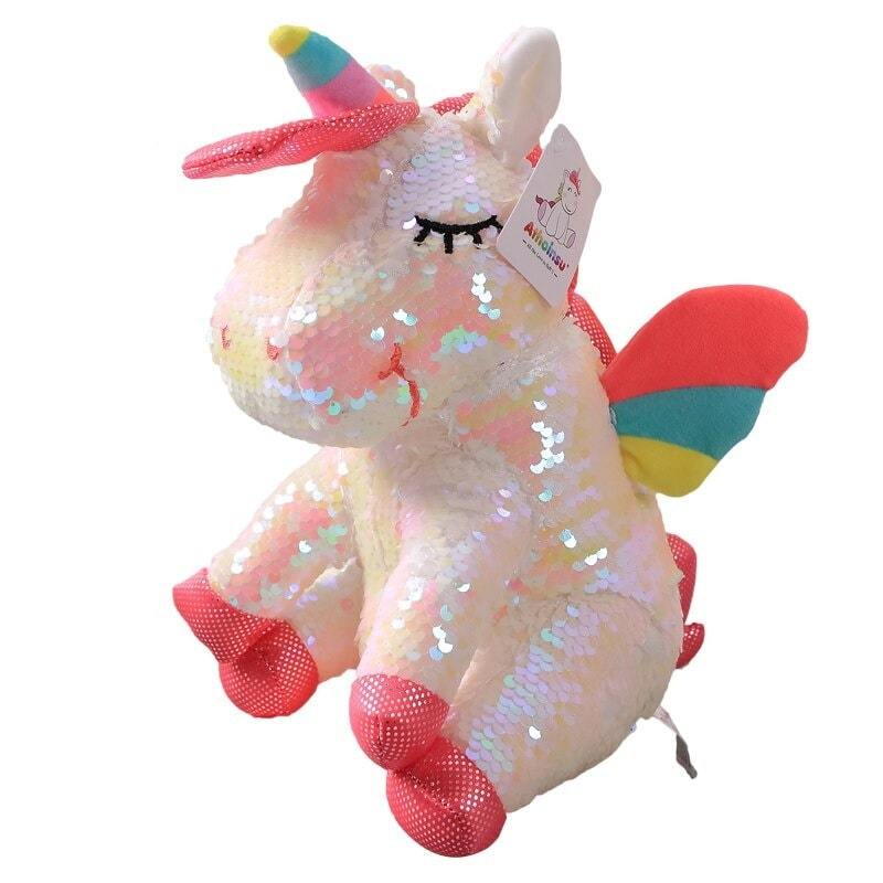 Magie de la Peluche Licorne Paillette