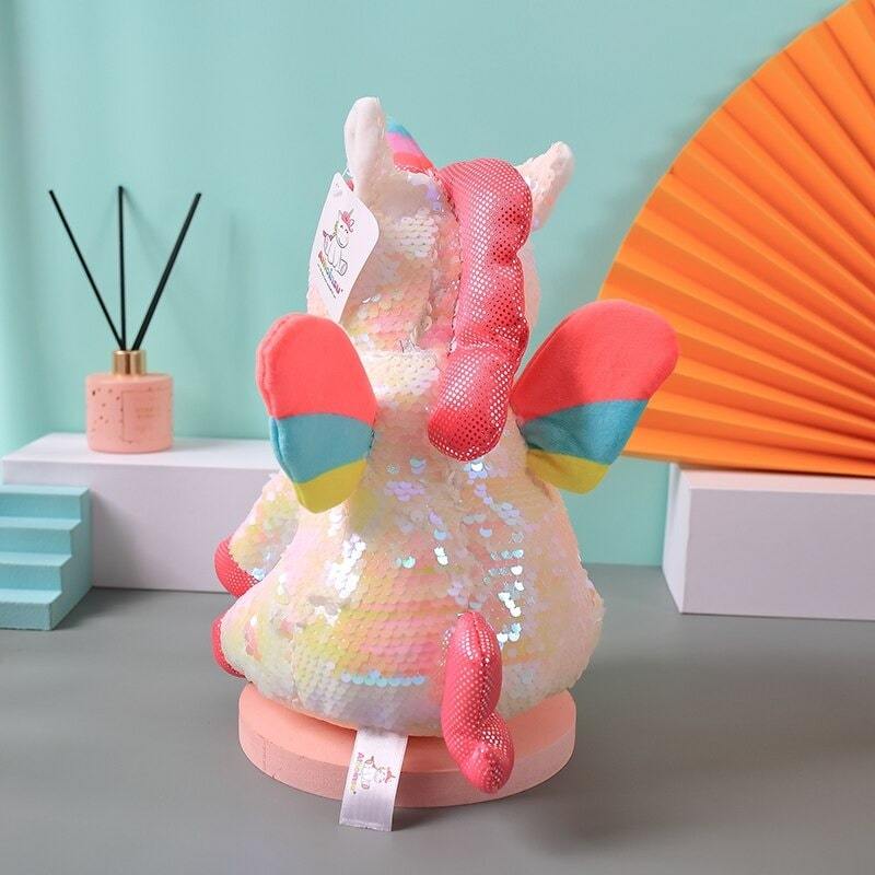 Compagnon idéal Peluche Licorne Paillette