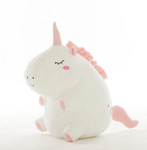 peluche licorne ronde blanche adorable