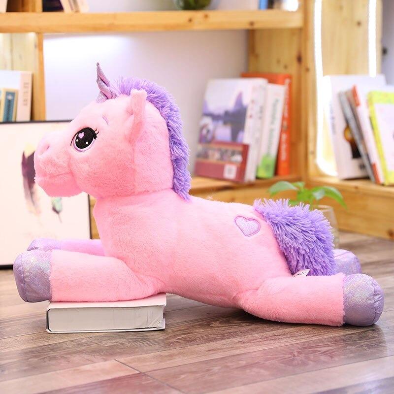 magnifique peluche licorne rose