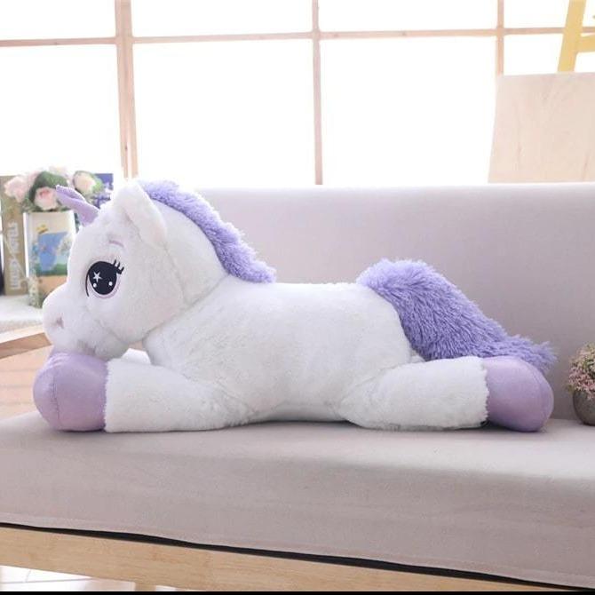 Grande peluche licorne rose