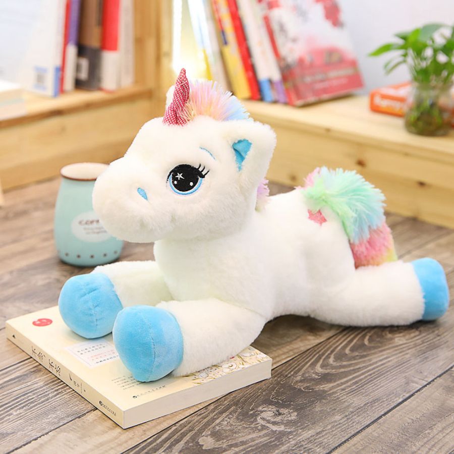 Peluche Licorne Couchée Coussin grande taille