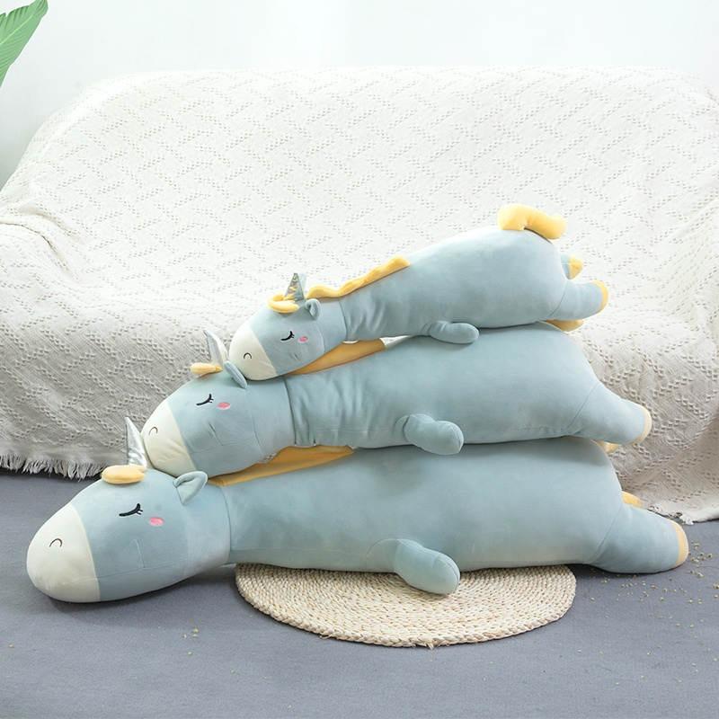 Licorne peluche rose en coton