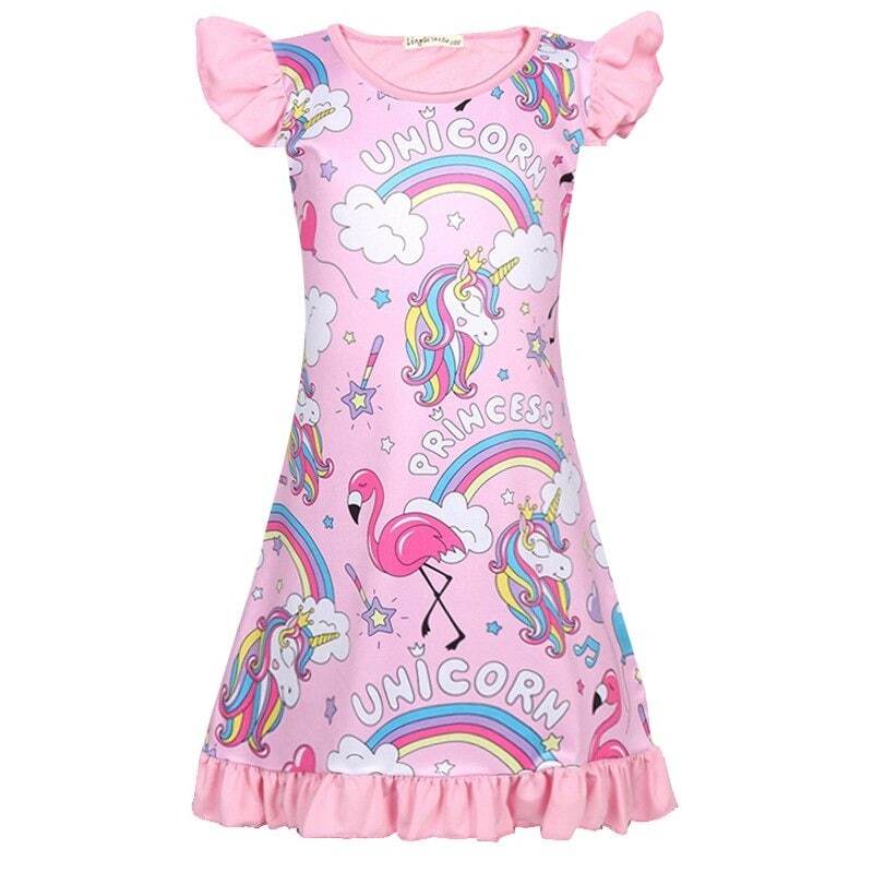robe licorne flamant rose pour enfant