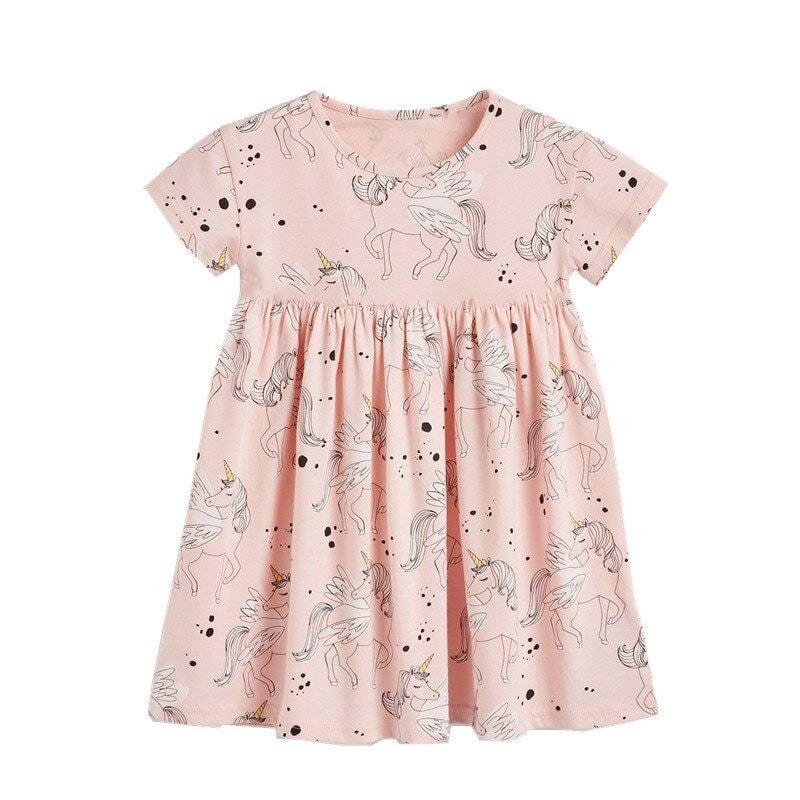 robe licorne fille décontractée