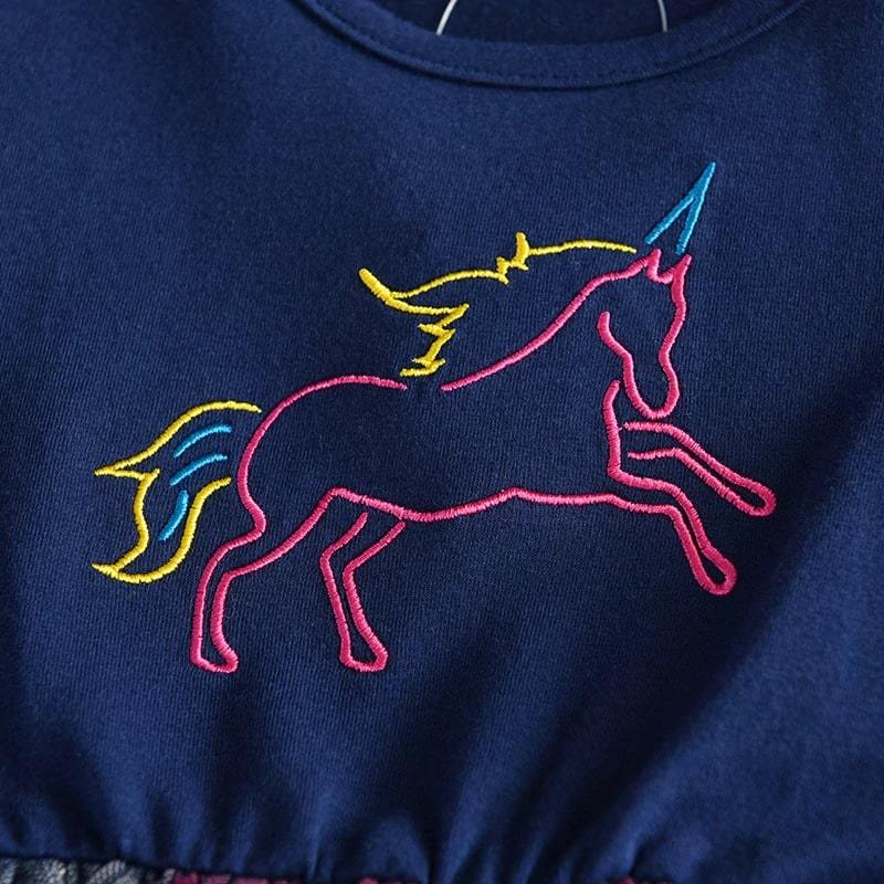 robe manches courtes licorne