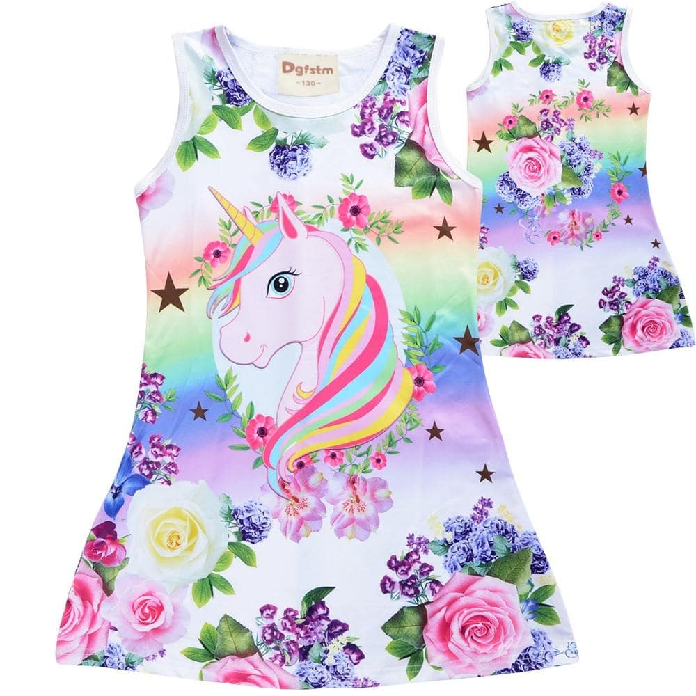 tenue fille licorne fleurs