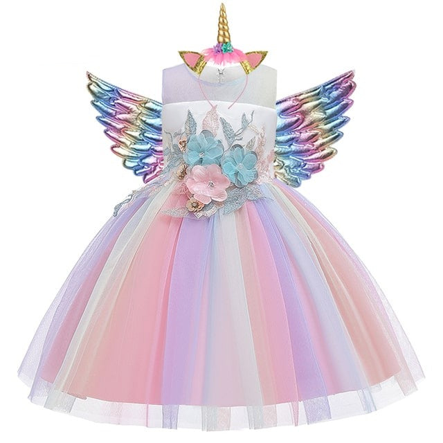 robe licorne fleurie pour anniversaire