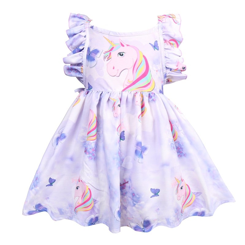 Robe Licorne Fille Violette