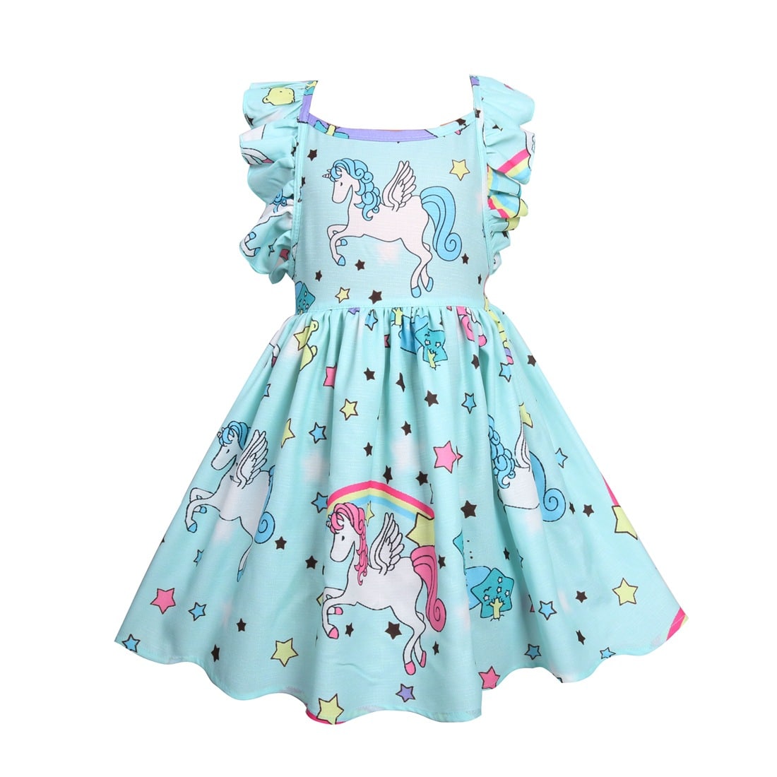 robe licorne verte fille