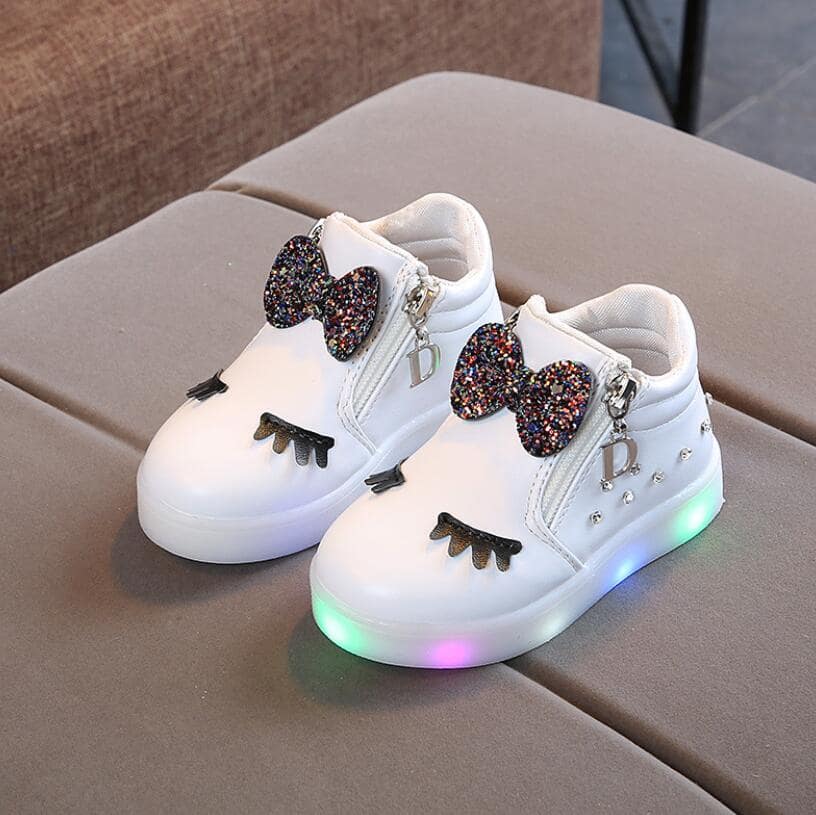 Baskets lumineuses Licorne blanches
