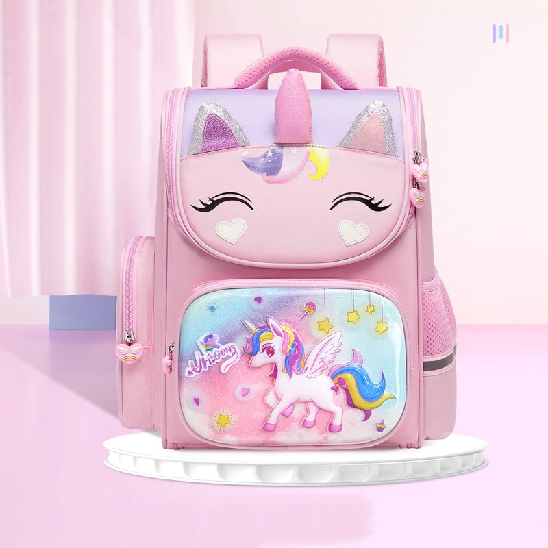Cartable licorne de face