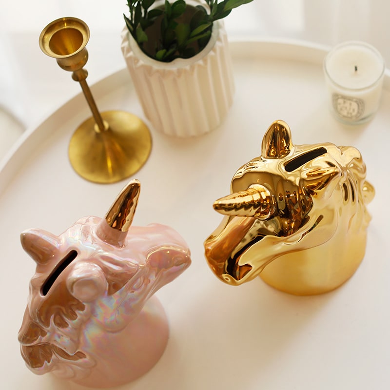 Tirelire élégante licorne