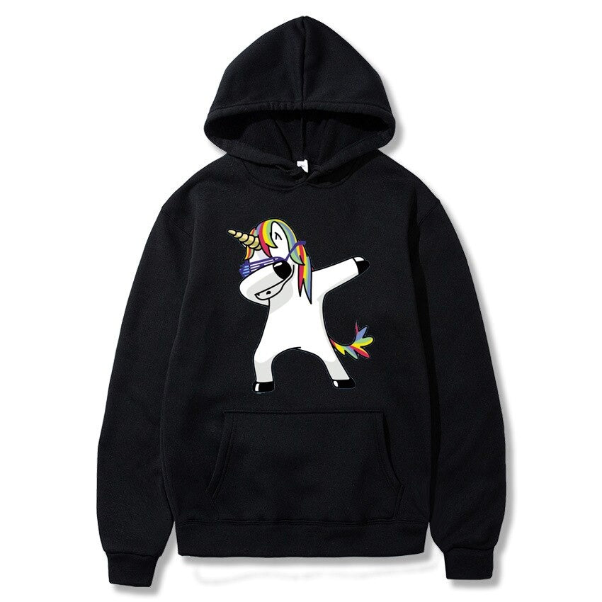 Pull licorne noir élégant
