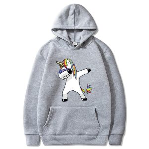 Pull licorne gris élégant