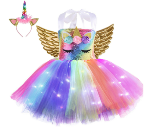 Détail Led Robe Licorne