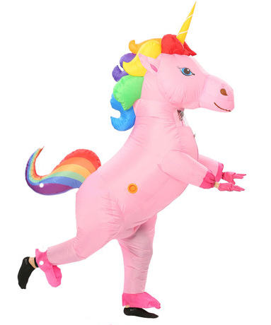 Licorne colorée gonflée