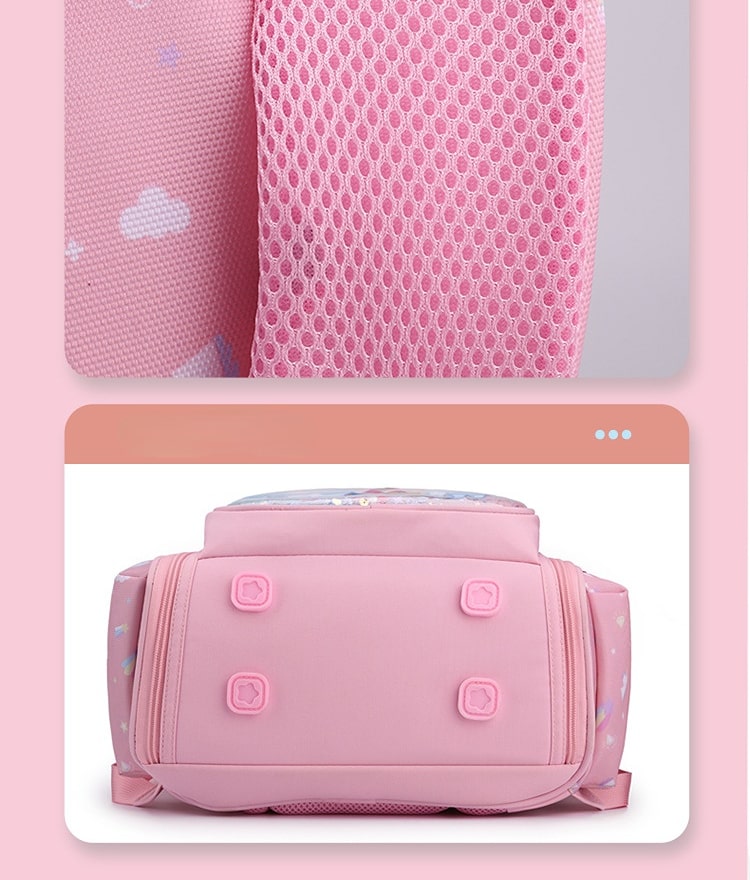 Vue arrière du cartable licorne
