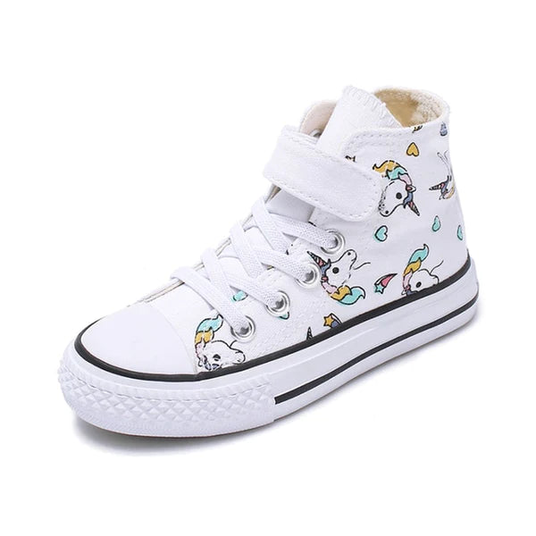 Baskets licorne blanches