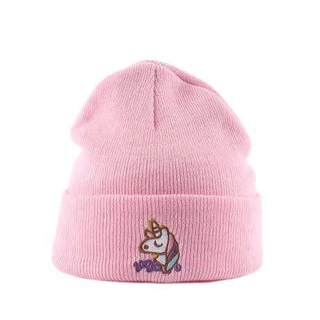 Bonnet licorne rose