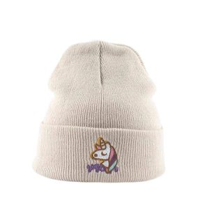 Bonnet fantaisie licorne beige
