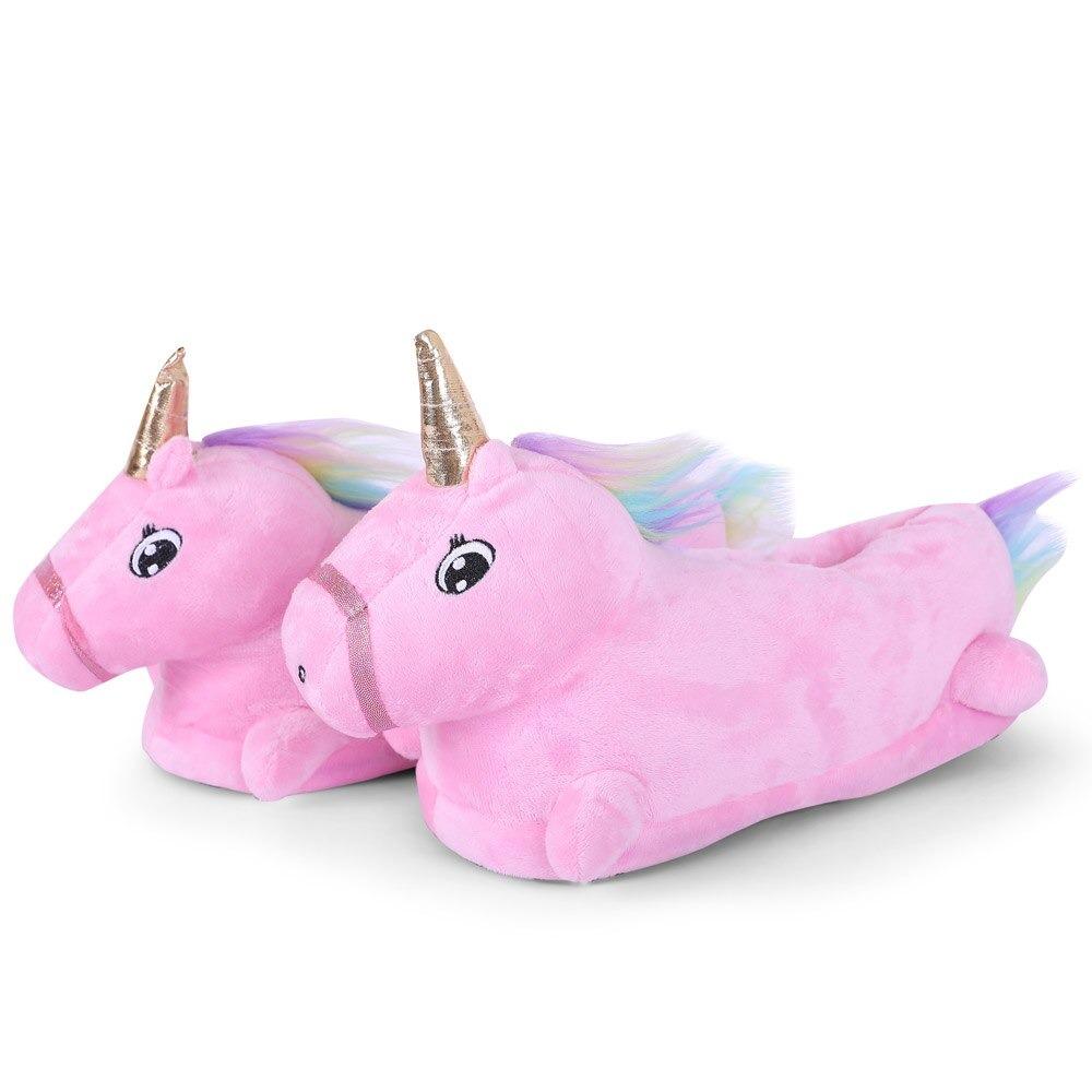 Chausson licorne en peluche