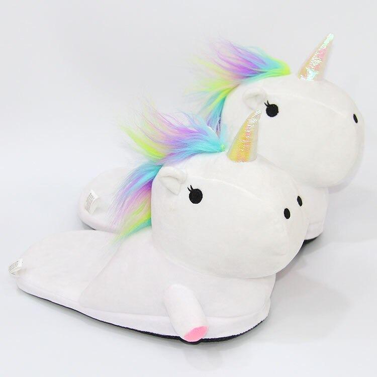 Chausson en fourrure blanche