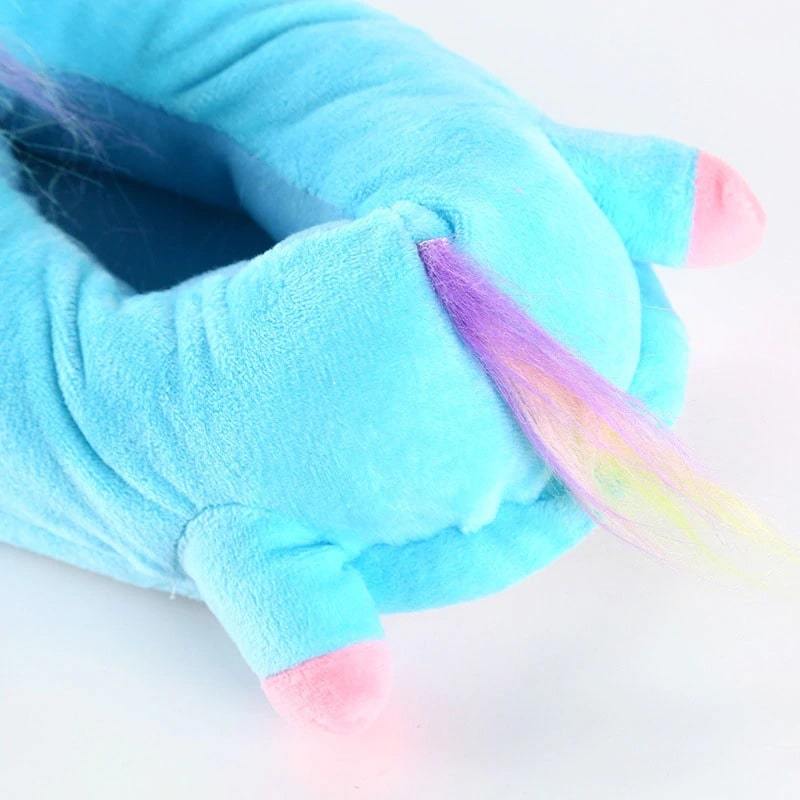 Tissu moelleux Licorne bleu