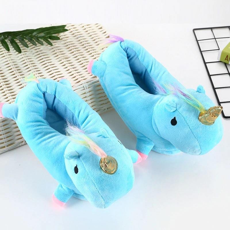 Semelle antidérapante Licorne bleu