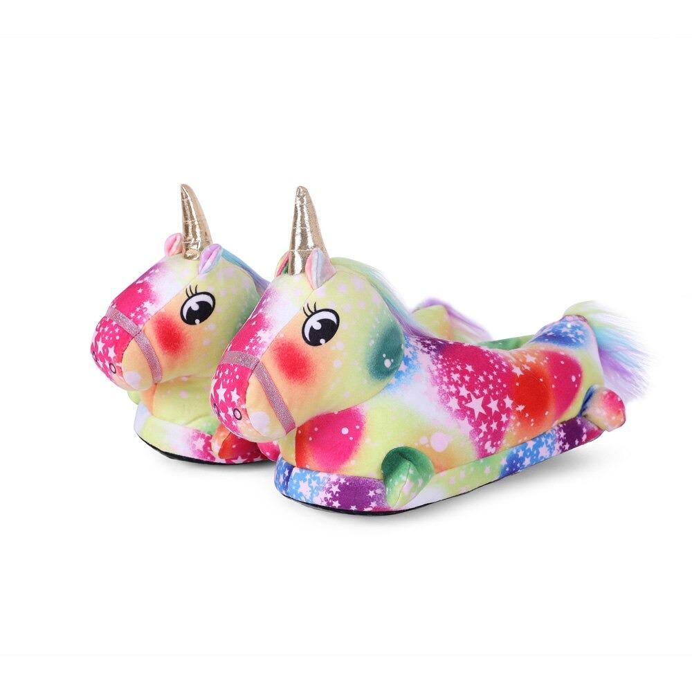 Vue avant du chausson licorne