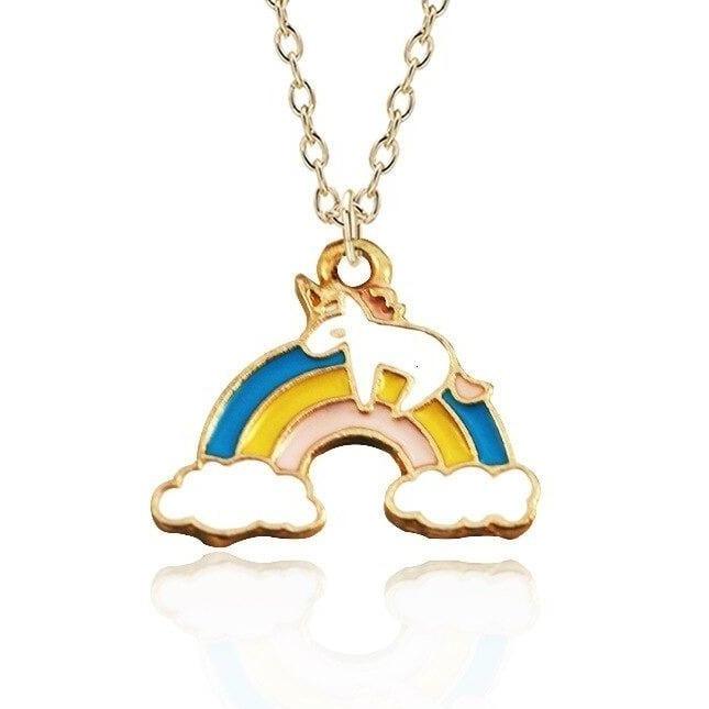 Collier en acier avec pendentif licorne
