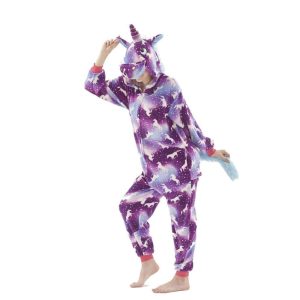 Combinaison licorne violette adulte