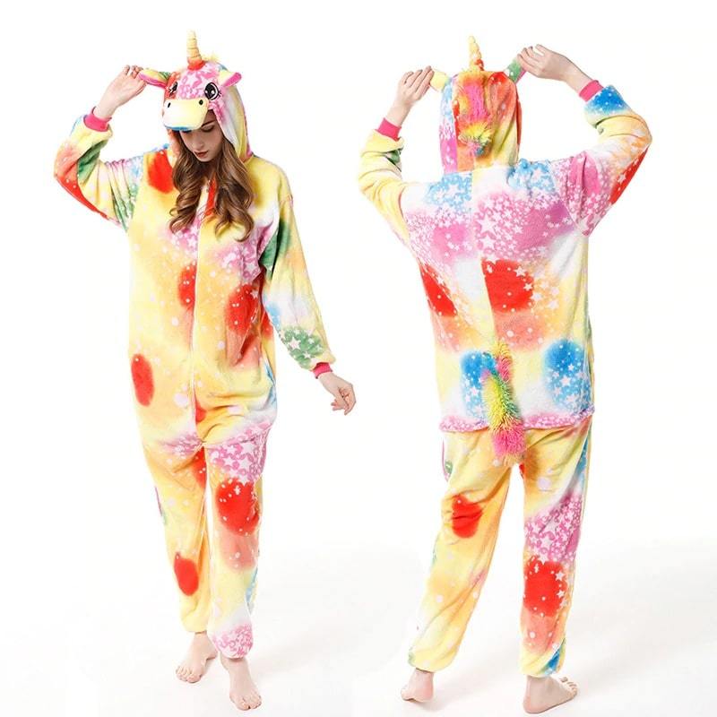 combinaison multicolore avec capuche