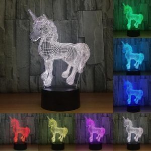 Lampe licorne éclairée
