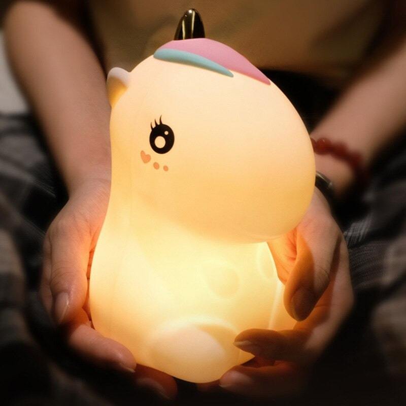 Lampe licorne rose LED